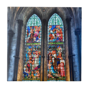 Azulejo De Cerâmica Vitral Windows, catedral de Salisbúria, Reino