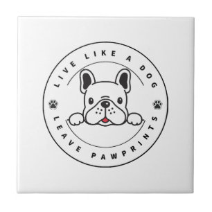 Azulejo De Cerâmica Viva Como um Cachorro Deixe Pegadas (2)