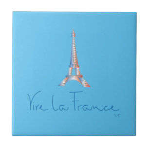 Azulejo De Cerâmica Viva La France Francês