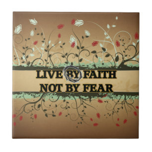 AZULEJO DE CERÂMICA VIVA PELA FÉ NÃO PELO MEDO