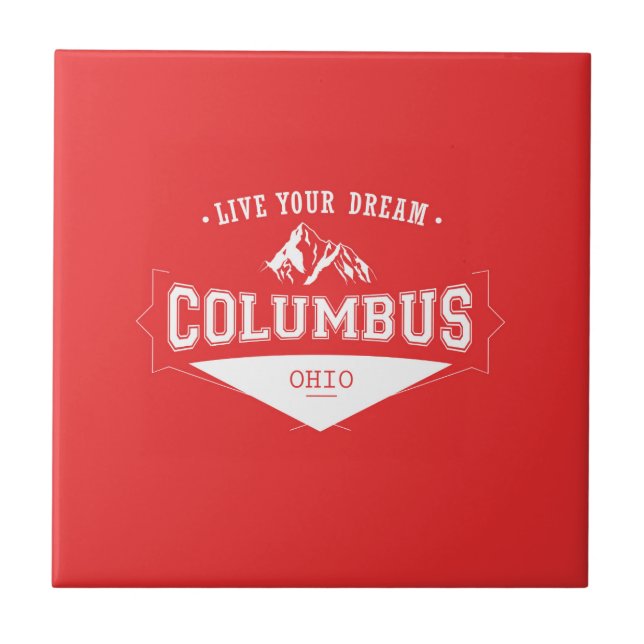 Azulejo De Cerâmica Vive seu Columbo ideal Ohio (Frente)