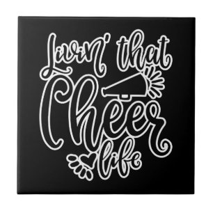 Azulejo De Cerâmica Viver Esse Cheerleader De Vida Animado