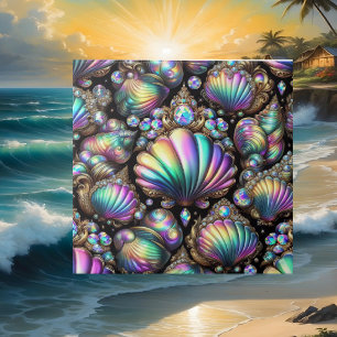 Azulejo De Cerâmica Viver na Costa Opala de Concha Preta do Mar Diam