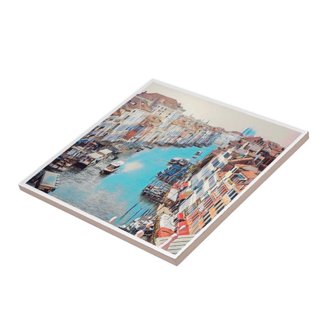 Azulejo De Cerâmica VNT008 VENICE, Grande Canal, Itália, (Lateral)