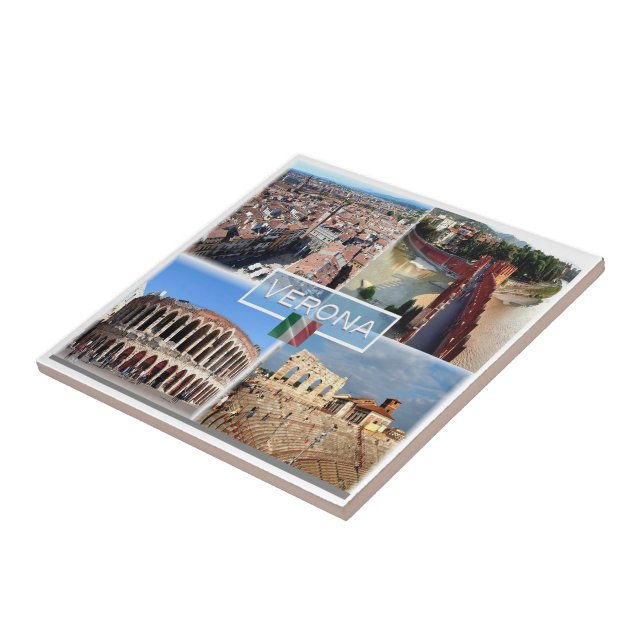 Azulejo De Cerâmica VNT010 VERONA, Mosaico, Veneto, Itália (Lateral)