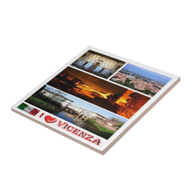 Azulejo De Cerâmica VNT081 VICENZA I Love, Mosaic, Itália (Lateral)