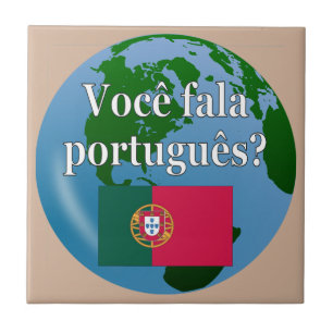 Azulejo De Cerâmica Você fala o português? no português. Globo da