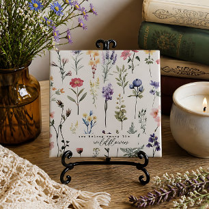 Azulejo De Cerâmica Você Pertence Entre as Flores Silvestres