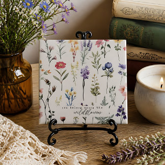 Azulejo De Cerâmica Você Pertence Entre as Flores Silvestres