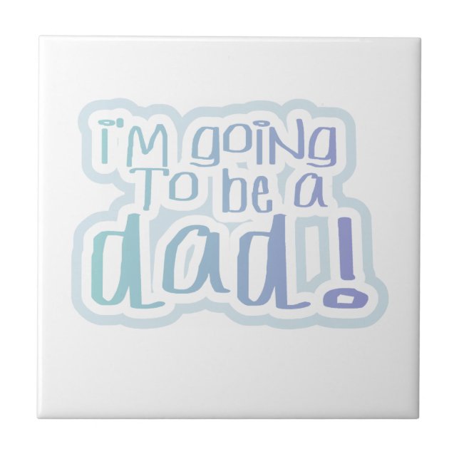 Azulejo De Cerâmica Vou ser um presente Pai (Frente)