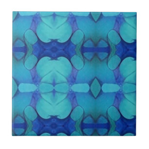 Azulejo De Cerâmica Voz do gatinho aqua-design, geométrica do mosaico