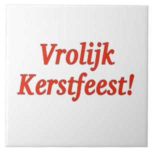 Azulejo De Cerâmica Vrolijk Kerstfeest! Feliz Natal no rf holandês