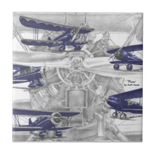 Azulejo De Cerâmica Waco Biplane