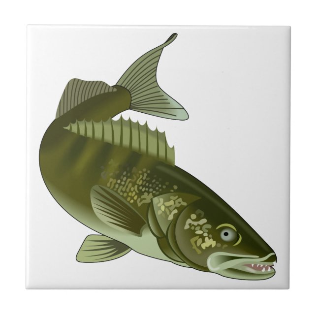 Azulejo De Cerâmica Walleye (Frente)