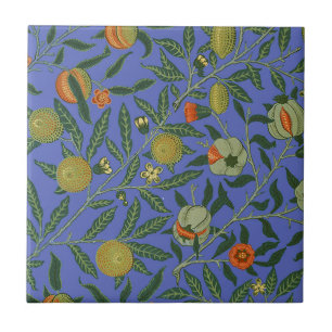 Azulejo De Cerâmica Wallpaper colorido azul William Morris Pomegranate