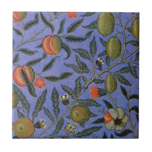 Azulejo De Cerâmica Wallpaper colorido azul William Morris Pomegranate
