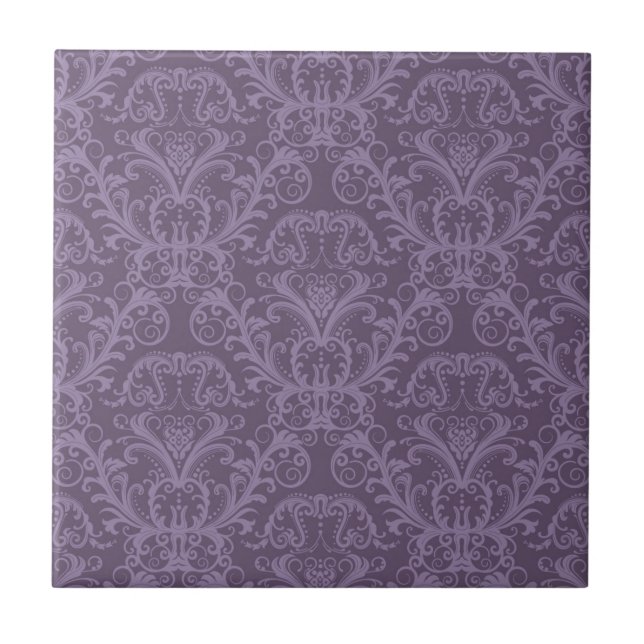 Azulejo De Cerâmica Wallpaper Purple de luxo (Frente)