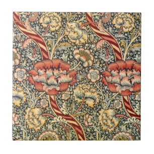 Azulejo De Cerâmica Wandle por William Morris, Arte Fino Têxtil Vintag