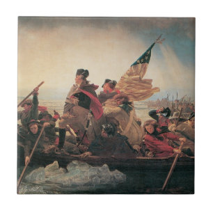 Azulejo De Cerâmica Washington Cruzando o Delaware por Emanuel Leutze
