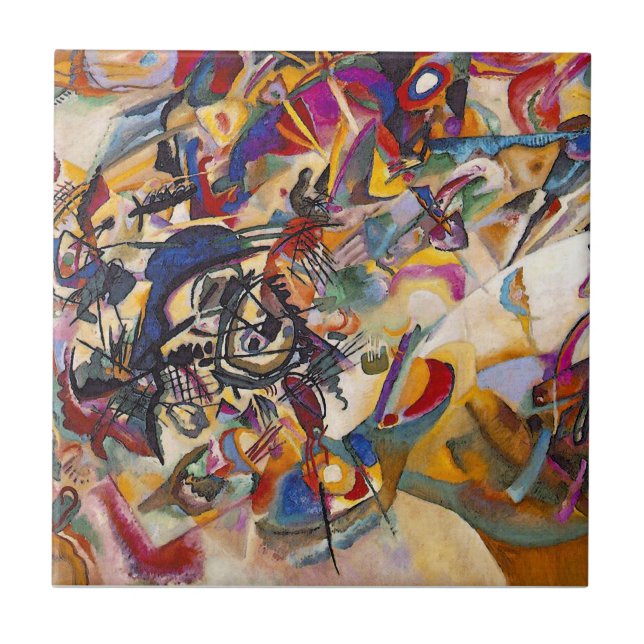Azulejo De Cerâmica Wassily Kandinsky - Composição 7 Abstrato Art (Frente)
