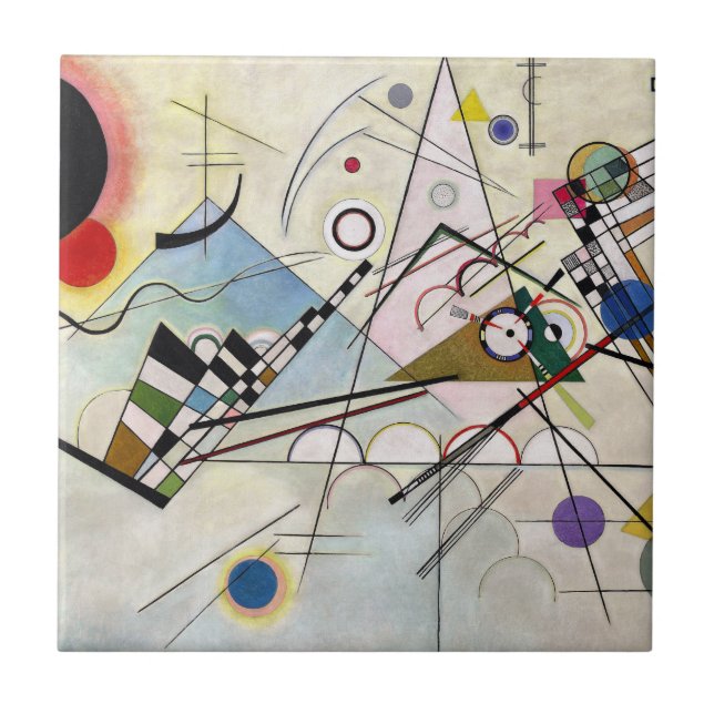 Azulejo De Cerâmica WASSILY KANDINSKY - Composição VIII 1923 (Frente)