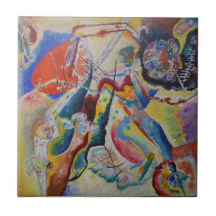 Azulejo De Cerâmica Wassily Kandinsky Red Stain Abstrato Art