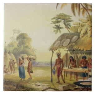 Azulejo De Cerâmica Watu Ticaba, uma vila de Wapisiana, 'das vistas em
