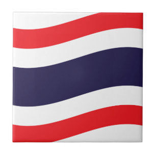 Azulejo De Cerâmica Wave de Bandeira Tailandesa