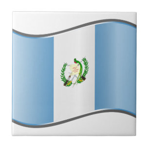 Azulejo De Cerâmica Wavy Guatemala Flag