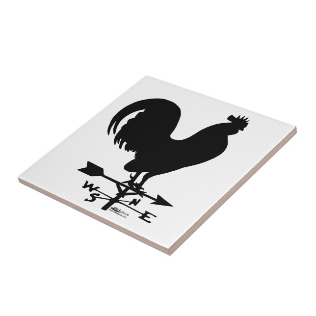 Azulejo De Cerâmica Weathervane Rooster (Lateral)