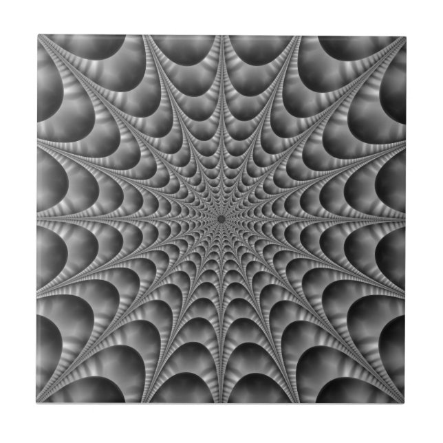 Azulejo De Cerâmica Web em preto e branco (Frente)