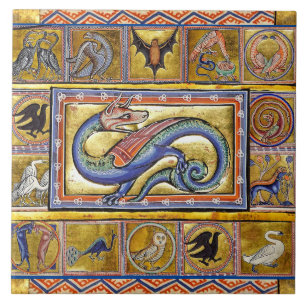 AZULEJO DE CERÂMICA  WEIRD MEDIEVAL BESTIARY,SCITALIS LEGENDENT