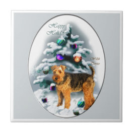 Azulejo De Cerâmica Welsh Terrier Christmas