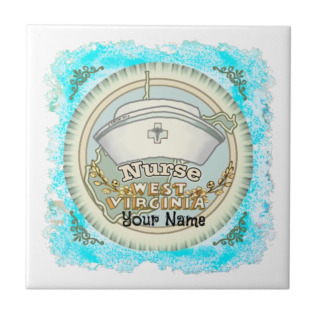 Azulejo De Cerâmica West Virginia Nurse (Frente)