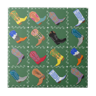 Azulejo De Cerâmica Western Cowboy Boots Ceramic Tile Decor