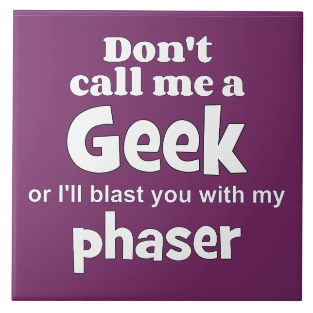 Azulejo De Cerâmica wf do phaser do geek (Frente)