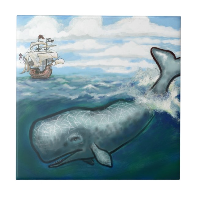 Azulejo De Cerâmica Whale Ho (Frente)