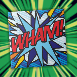 Azulejo De Cerâmica WHAM Diversão Retro Quadrinho Pop Art