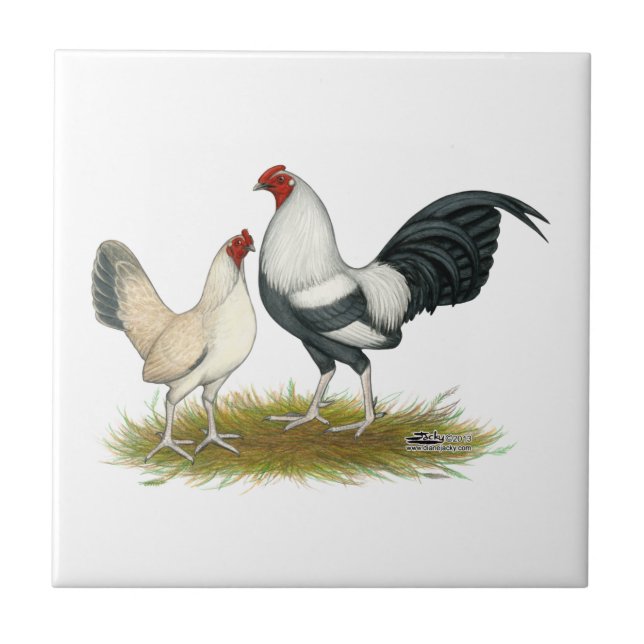 Azulejo De Cerâmica Wheaten de prata azul do jogo de OE (Frente)