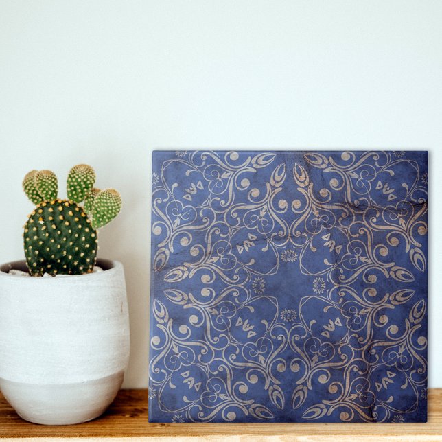 Azulejo De Cerâmica White E Azul Vintage, Branco (Criador carregado)