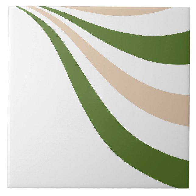 Azulejo De Cerâmica White, Sand e Palm Green Wave (Frente)