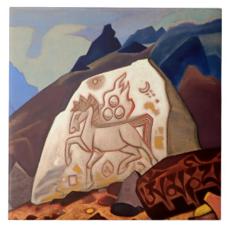 Azulejo De Cerâmica “White Stone - Horse of Happiness” by Nicholas Roe
