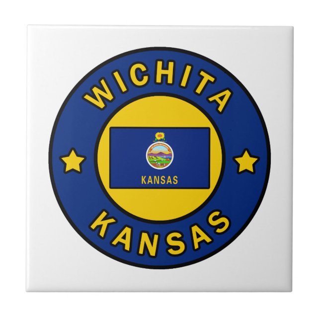 Azulejo De Cerâmica Wichita Kansas (Frente)