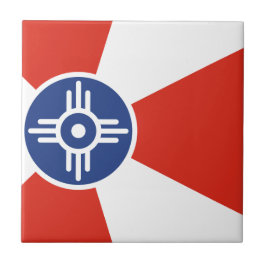 Azulejo De Cerâmica Wichita Kansas ICT Flag