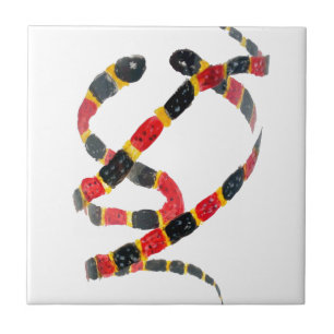 Azulejo De Cerâmica Wild Animal Art Coral Cobra