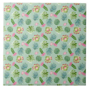 Azulejo De Cerâmica Wild Cactus Pattern