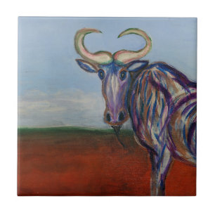 Azulejo De Cerâmica Wildebeest
