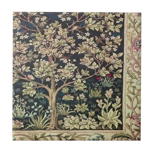 Azulejo De Cerâmica Willam Morris belos designs e criações, Vint (Frente)