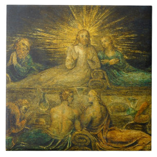 Azulejo De Cerâmica William Blake a última ceia, 1799 (tempera sobre