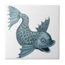 Azulejo De Cerâmica William * De Morgan Fantastic Fish |